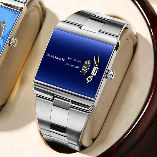 Reloj Cuadrado Azul Acero