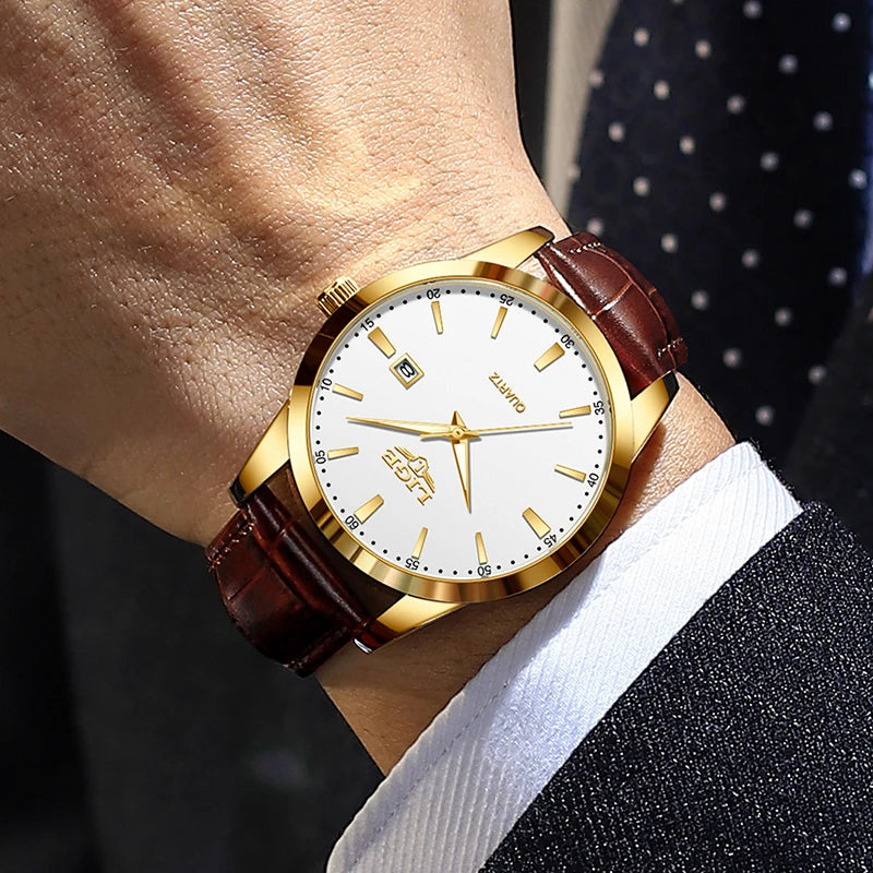 LIGE Classic Dorado Piel Marrón — foto 4