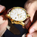 LIGE Classic Dorado Piel Marrón