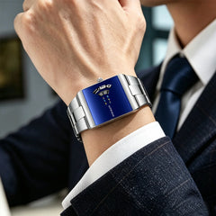 Reloj Cuadrado Azul Acero — foto 4